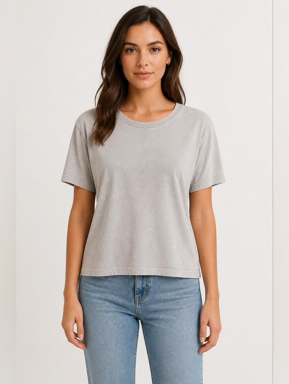Harmony & Balance XS Women's Short Sleeve Crewneck Tee in Taupe Very Soft